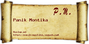 Panik Montika névjegykártya
